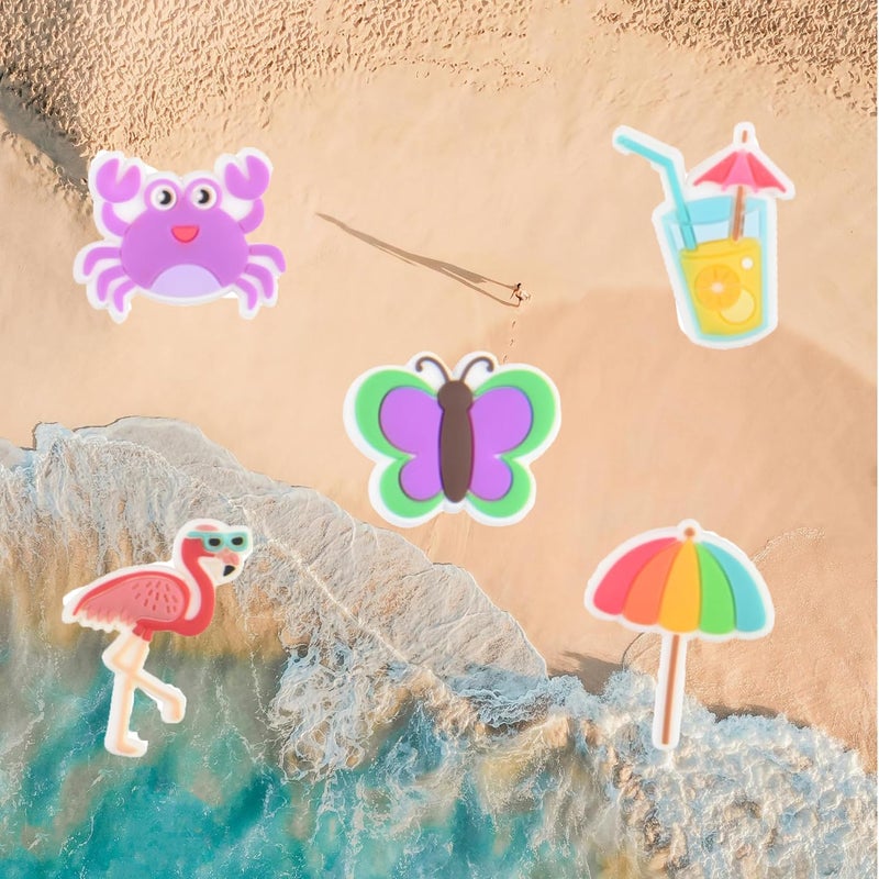 BULKITEM 25 Pcs Gamer, Summer, Nurse, Pink, Hunting, Black,USA american flag crocs,Shoe Charms, Cute Shoe Accessories Gifts Charms for Teens Kids Adults - Image 4